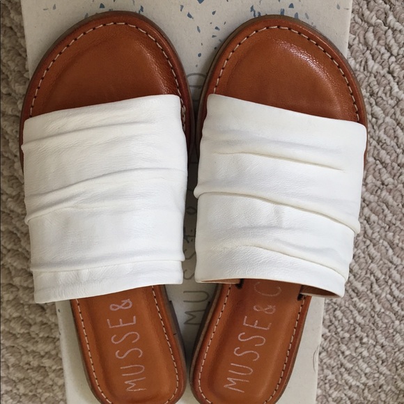 Musse & Cloud Shoes - Brand new white leather slides